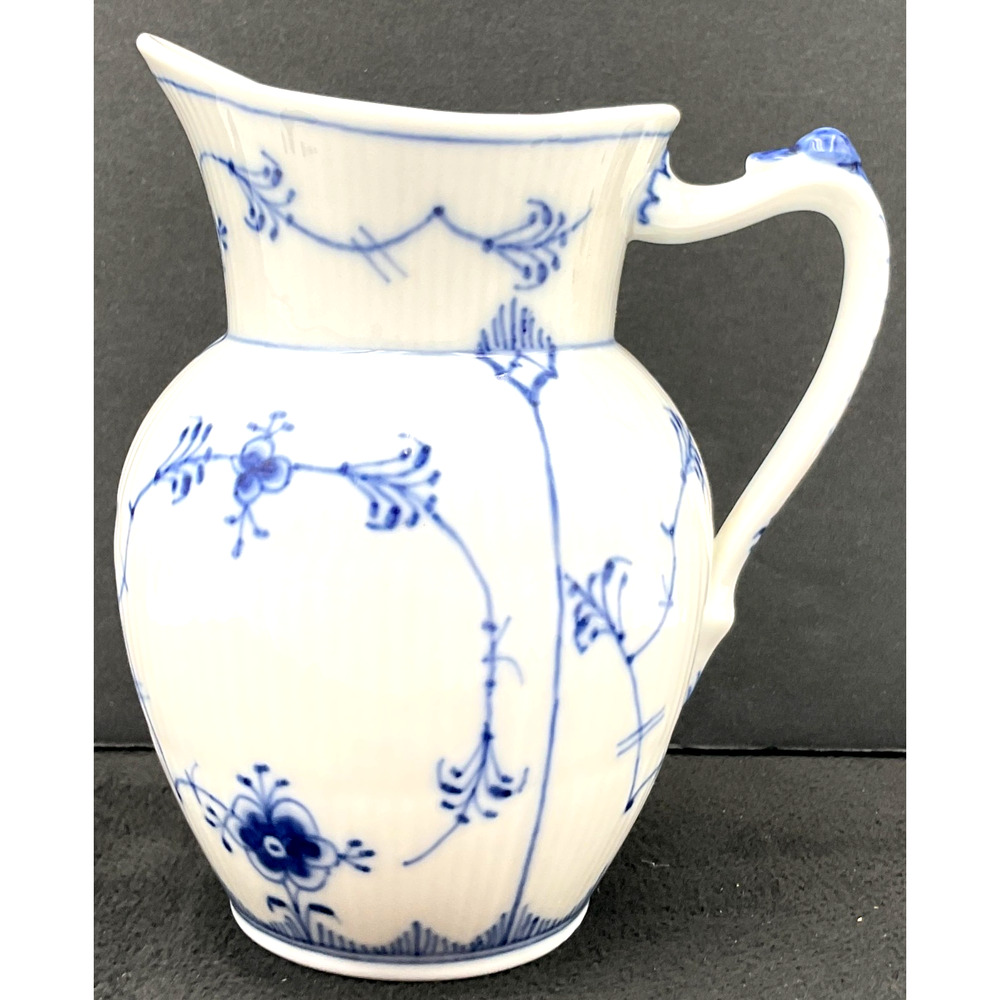 Royal Copenhagen Blue Fluted Half Lace Border Pitcher Creamer 1/61 Vintage 1955